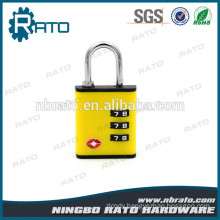 Combination Secure Yellow and Black Bicolor Light Plastic Padlock